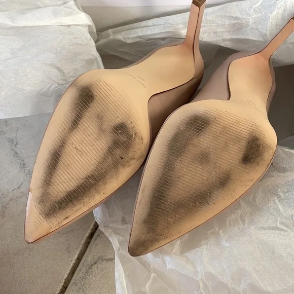 Nine West Nude Tatiana Stiletto Leather Pumps - 8.5 - Picture 4 of 6